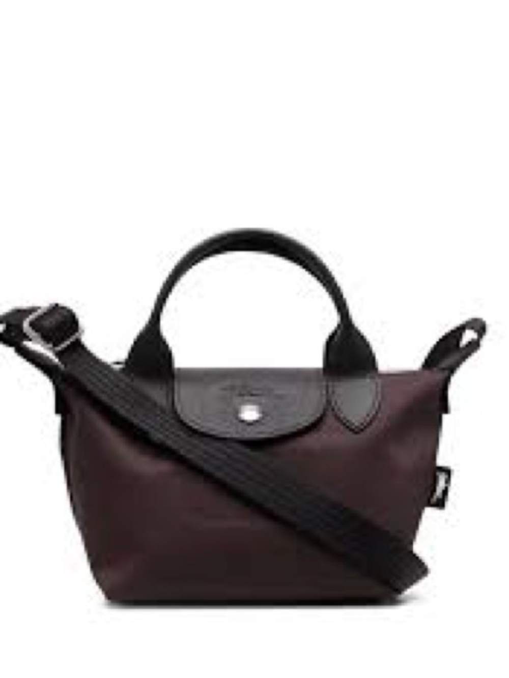 Longchamp Mini Top-Handle Bag in Dark Brown coffee black Trim XS
